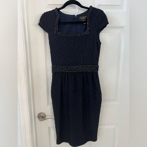 MWOT ST John blue beaded dress sz 4